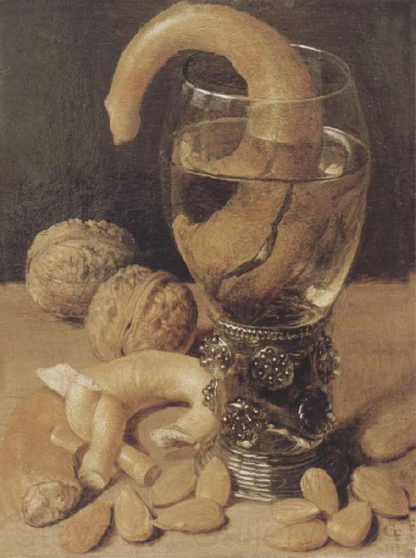 Georg Flegel Style life with wine glass and pretzel Norge oil painting art